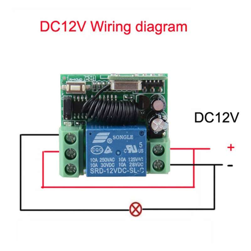 12V 10A RF Wireless Remote Control Switch 1CH Relay Receiver