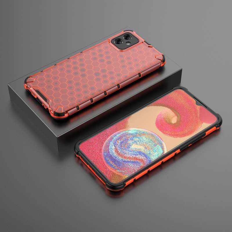 For Samsung Galaxy A04e 5G Honeycomb Shockproof Phone Case(Black)