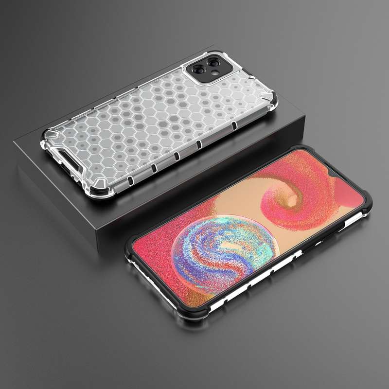 For Samsung Galaxy A04e 5G Honeycomb Shockproof Phone Case(Black)