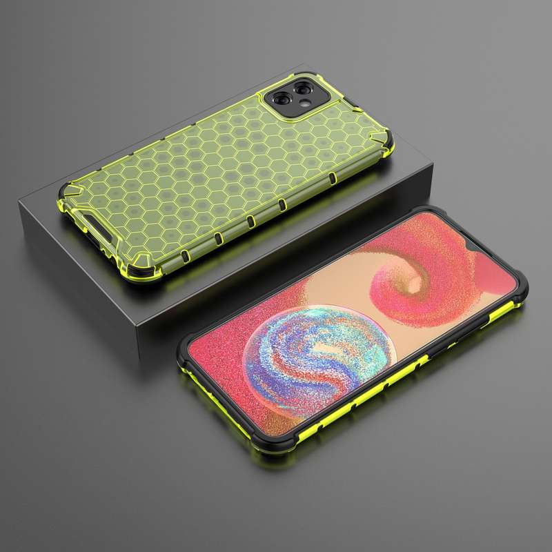 For Samsung Galaxy A04e 5G Honeycomb Shockproof Phone Case(Black)
