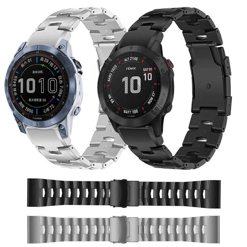 For Garmin Forerunner 935 22mm Titanium Alloy Quick Release Watch Band(Black)