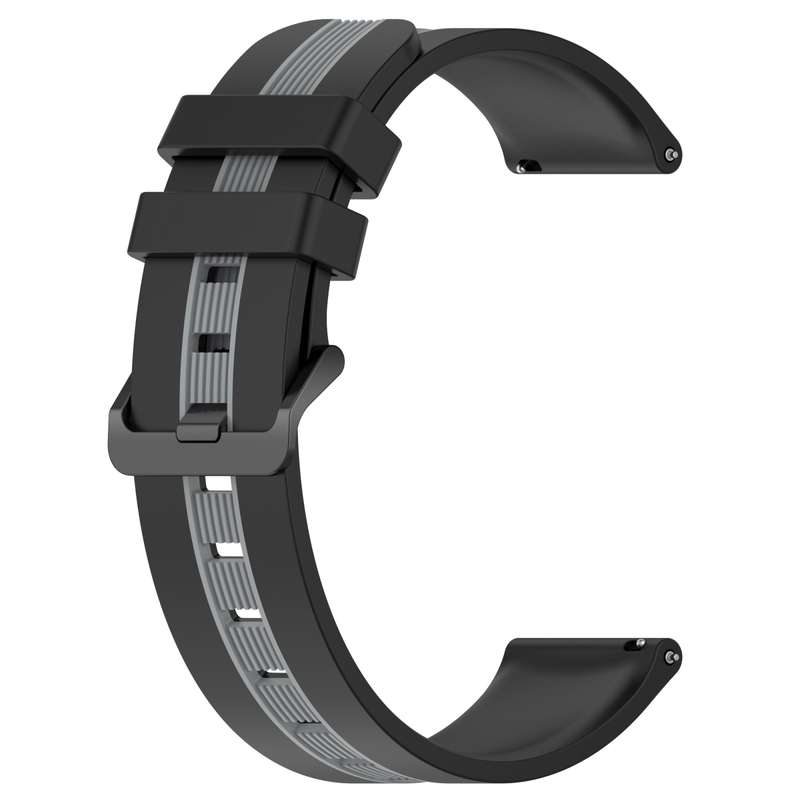 For Garmin Forerunner 255 Music 22mm Vertical Two-Color Silicone Watch Band(Orange+Black)