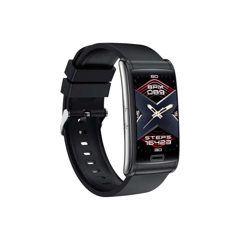 E600 1.47 inch Color Screen Smart Watch Silicone Strap Support Heart Rate Monitoring / Blood Pressur