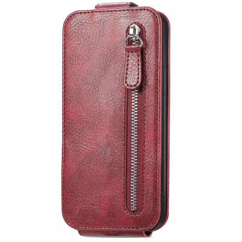 For Xiaomi Redmi A1 Zipper Wallet Vertical Flip Leather Phone Case(Red)