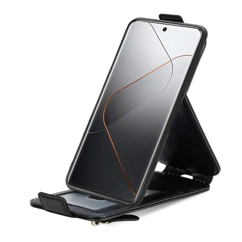 For Xiaomi 14 Pro Zipper Wallet Vertical Flip Leather Phone Case(Black)
