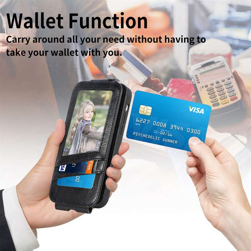 For Xiaomi 14 Pro Zipper Wallet Vertical Flip Leather Phone Case(Black)