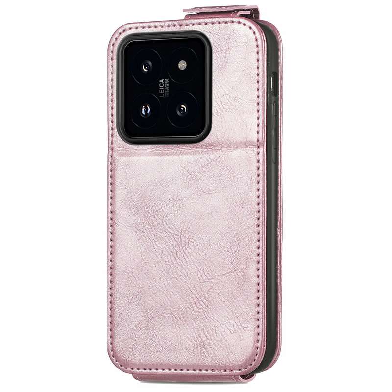 For Xiaomi 14 Zipper Wallet Vertical Flip Leather Phone Case(Pink)