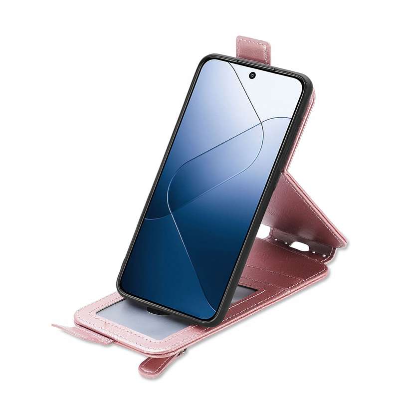 For Xiaomi 14 Zipper Wallet Vertical Flip Leather Phone Case(Pink)