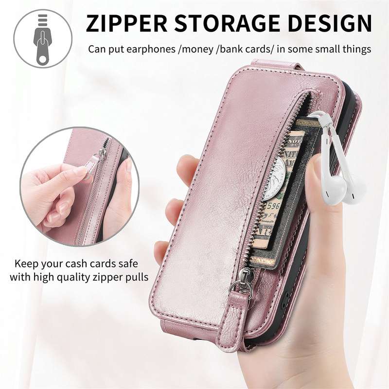 For Xiaomi 14 Zipper Wallet Vertical Flip Leather Phone Case(Pink)