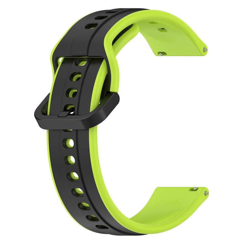 For Garmin Forerunner 55 20mm Convex Loop Two-Color Silicone Watch Band(Midnight Blue+White)