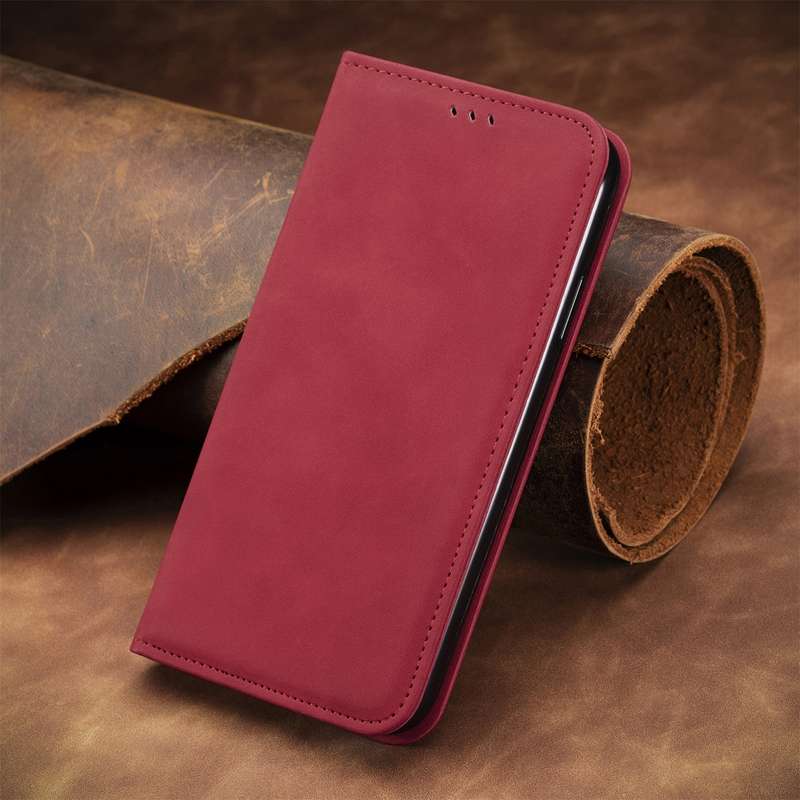 For Samsung Galaxy S23 FE 5G Retro Skin Feel Magnetic Leather Phone Case(Red)