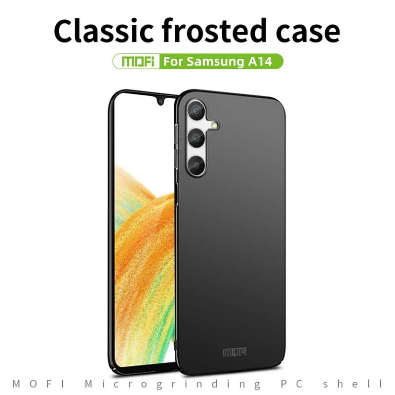 For Samsung Galaxy A14 4G / 5G MOFI Frosted PC Ultra-thin Hard Case(Black)