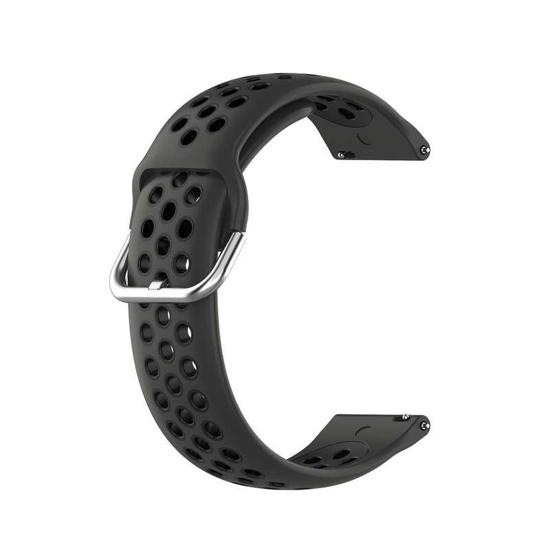 For Garmin Forerunner 265 22mm Perforated Breathable Sports Silicone Watch Band(Orange+Grey)