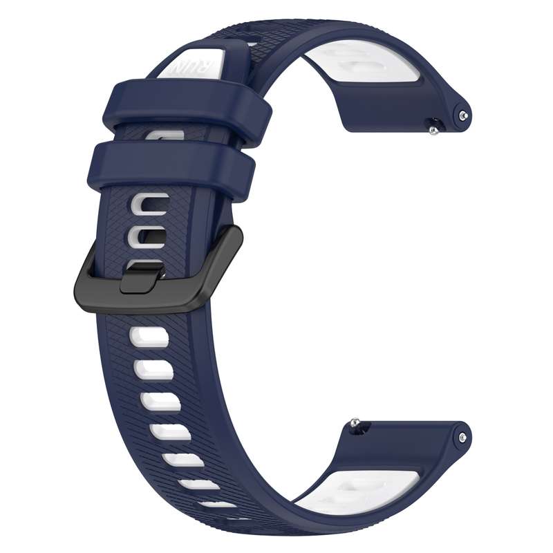 For SUUNTO 9 Peak Pro 22mm Sports Two-Color Silicone Watch Band(Olive Green+Black)