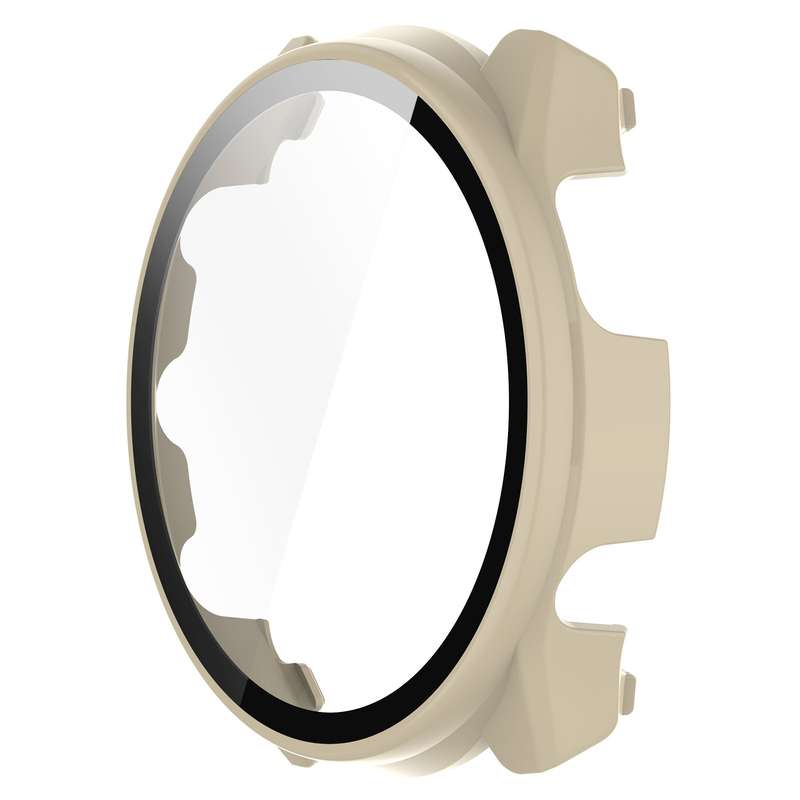 For Garmin Forerunner 965 PC + Toughened Film Integrated Watch Protective Case(Transparent)