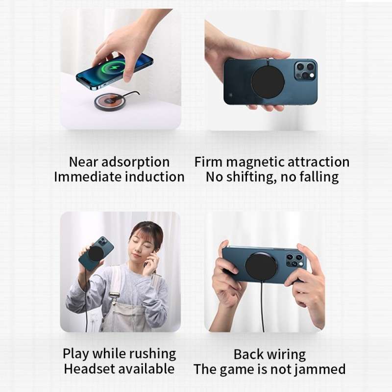 T09 2 in 1 Transparent Car Magnetic Wireless Charger 15W Fast Charging Stand