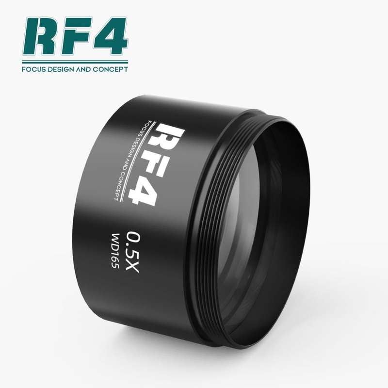 Ten-fold With Scale Microscope Wide-angle Eyepiece, RF4 0.5X microscope multiplier lens:600