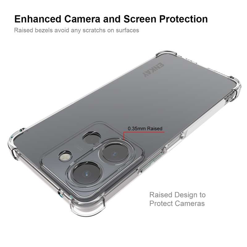 For vivo Y36 4G EU Version ENKAY Transparent TPU Shockproof Anti-slip Phone Case