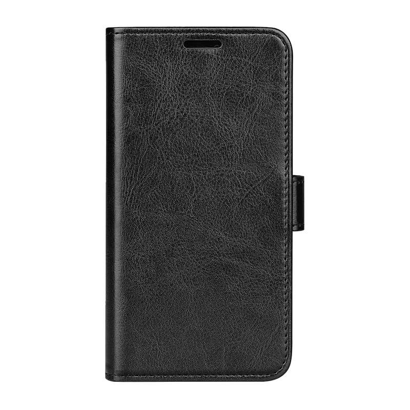 For iPhone 16 Plus R64 Texture Horizontal Flip Leather Phone Case(Black)