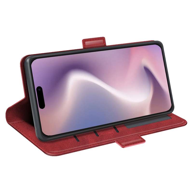For iPhone 16 Pro Max Dual-side Magnetic Buckle Horizontal Flip Leather Phone Case(Red)
