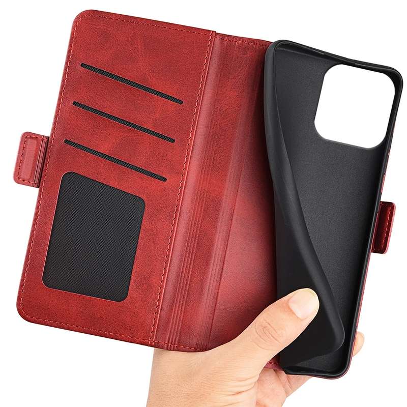 For iPhone 16 Pro Max Dual-side Magnetic Buckle Horizontal Flip Leather Phone Case(Red)