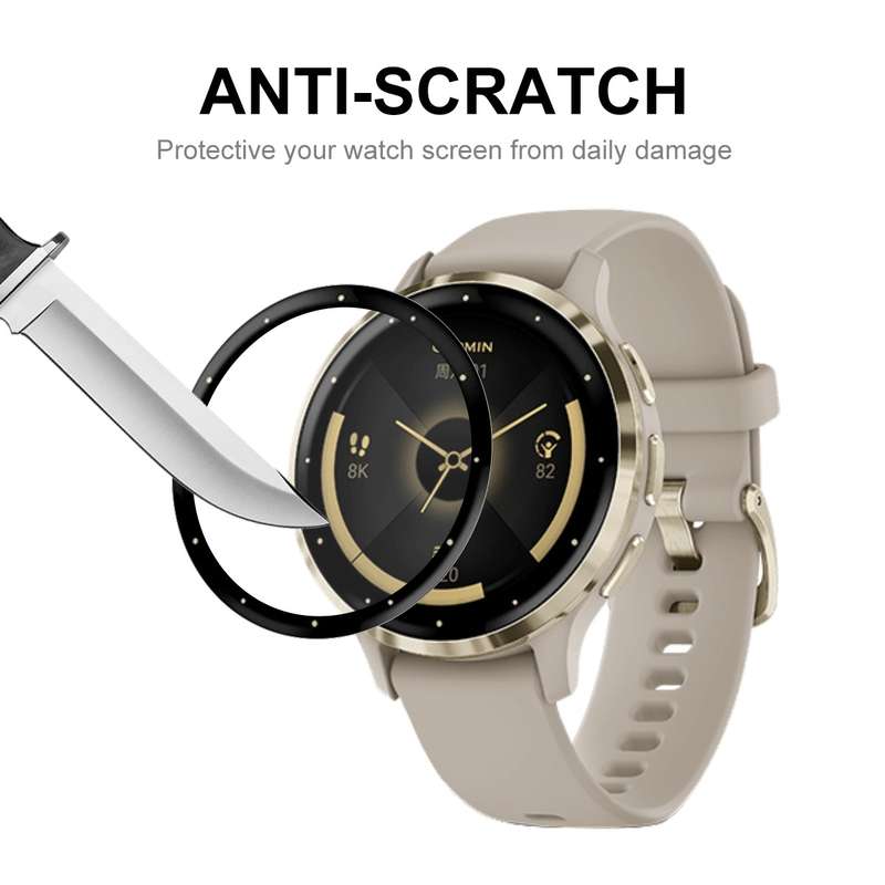 For Garmin Venu 3S 2pcs ENKAY 3D Full Coverage Soft PC Edge PMMA HD Screen Protector Film