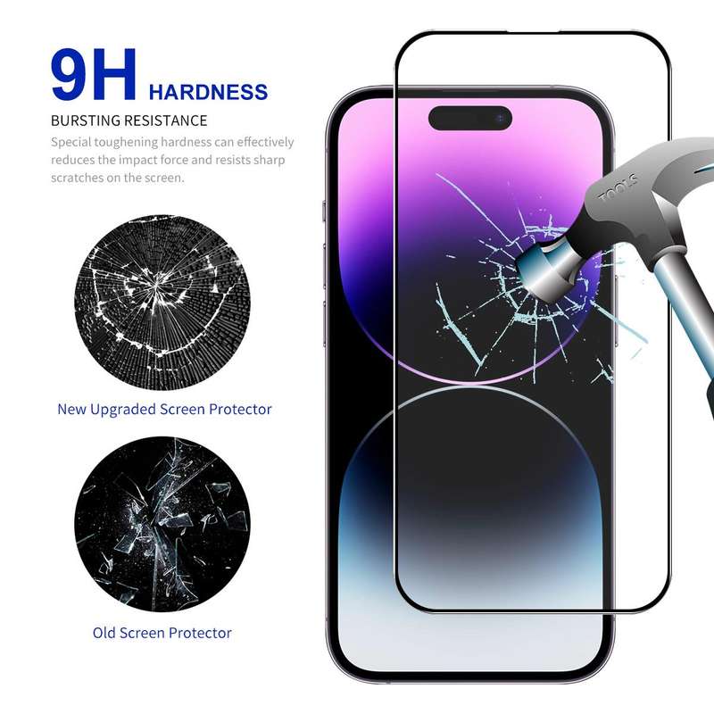 For iPhone 16 Pro 10pcs ENKAY Full Glue High Aluminum-silicon Tempered Glass Film