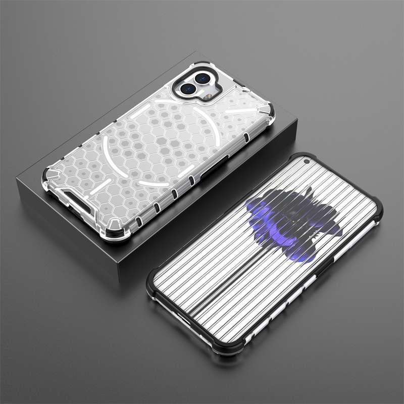 For Nothing Phone 2 Shockproof Honeycomb Phone Case(Black)