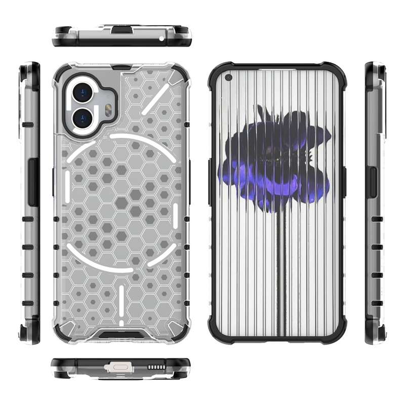 For Nothing Phone 2 Shockproof Honeycomb Phone Case(Black)