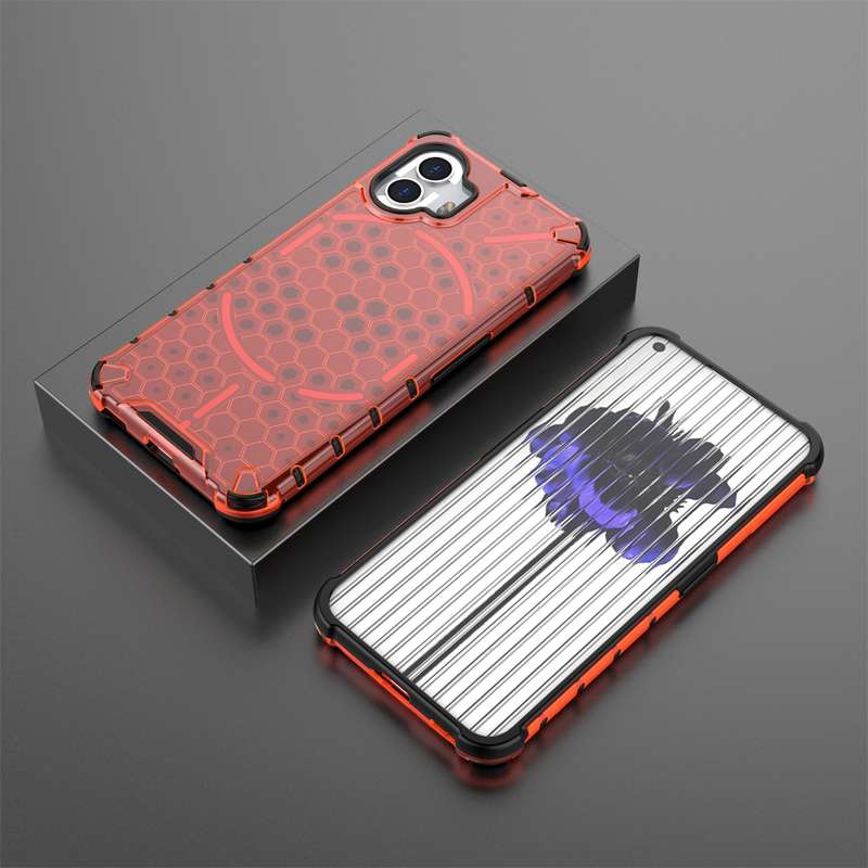For Nothing Phone 2 Shockproof Honeycomb Phone Case(Black)