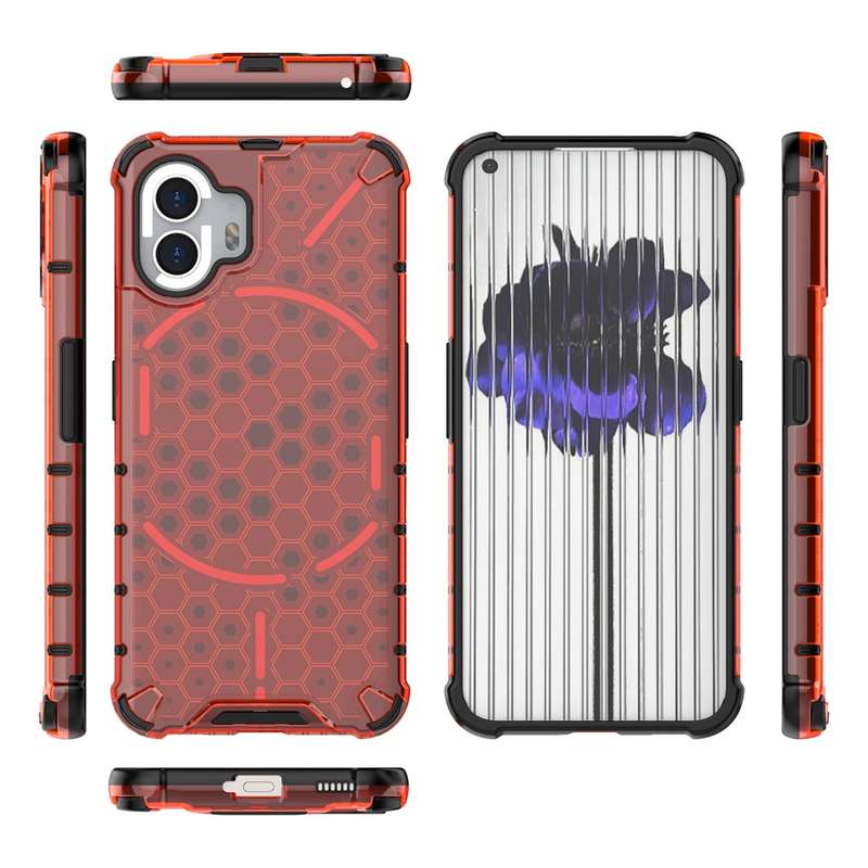 For Nothing Phone 2 Shockproof Honeycomb Phone Case(Black)