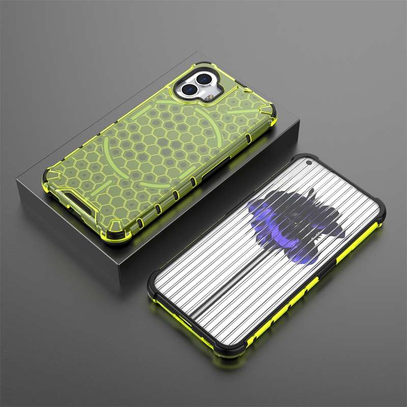 For Nothing Phone 2 Shockproof Honeycomb Phone Case(Black)