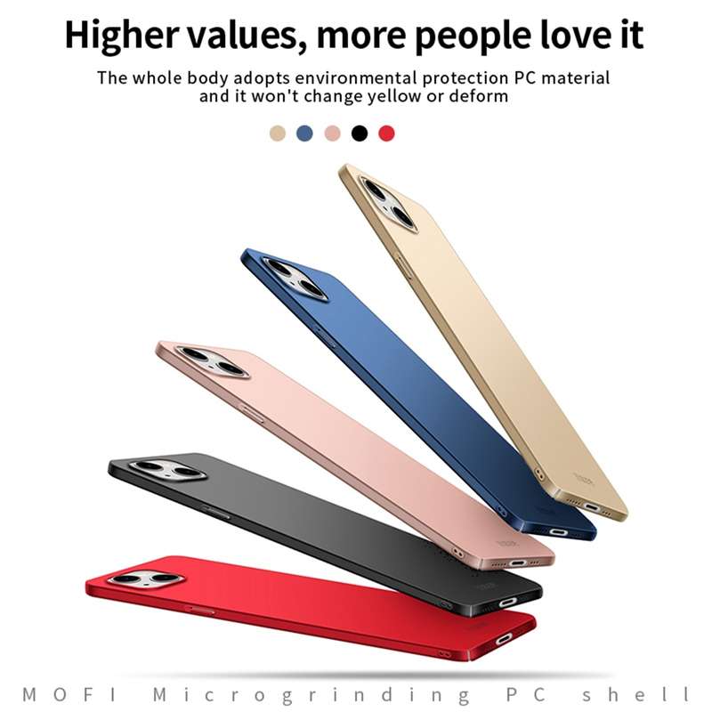 For iPhone 15 MOFI Frosted PC Ultra-thin Hard Phone Case(Black)