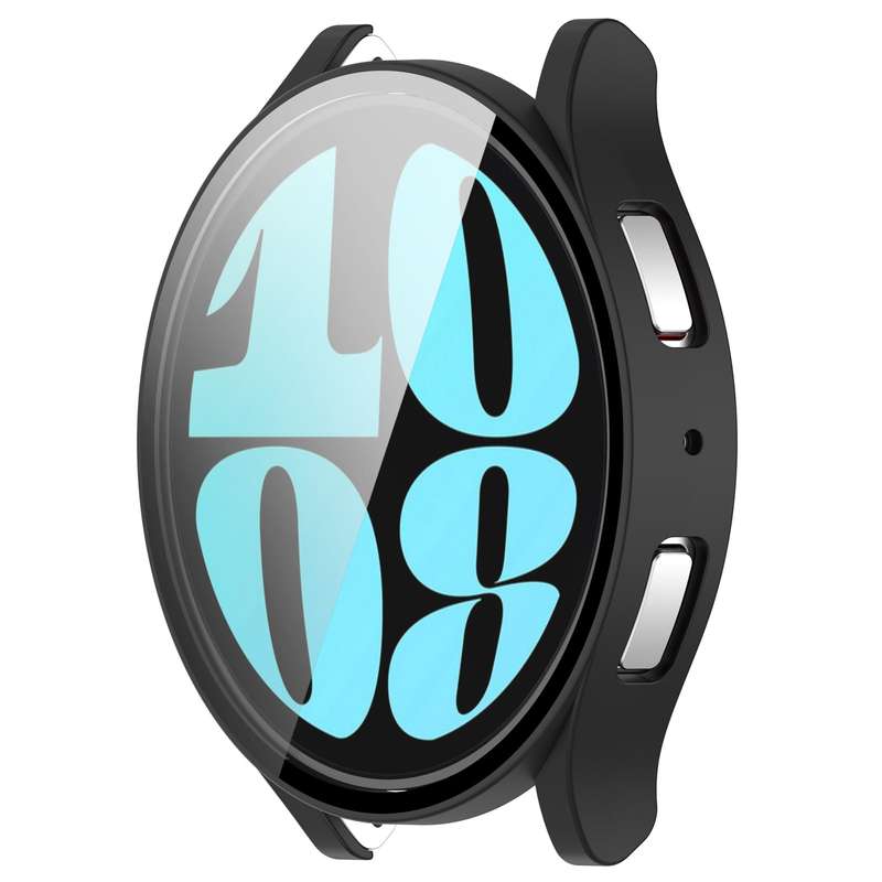 For Samsung Galaxy Watch6 40mm PC + Tempered Film Integrated Watch Protective Case(Rose Gold)