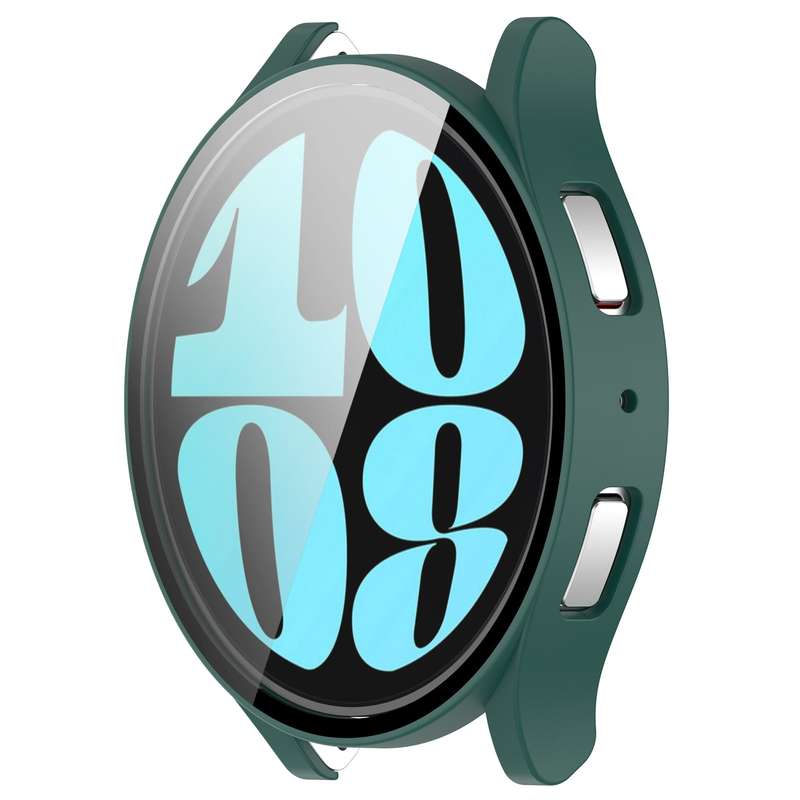 For Samsung Galaxy Watch6 40mm PC + Tempered Film Integrated Watch Protective Case(Rose Gold)