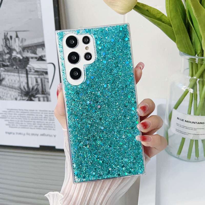 For Samsung Galaxy A54 5G Glitter Sequins Epoxy TPU Phone Case(Purple)