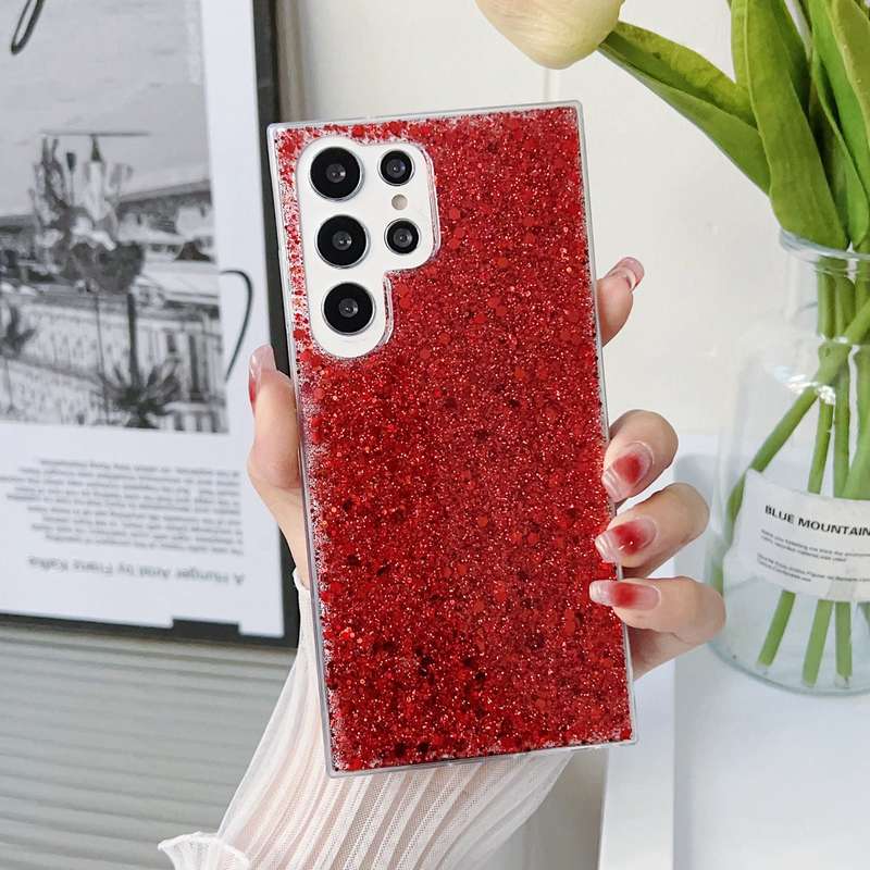 For Samsung Galaxy A54 5G Glitter Sequins Epoxy TPU Phone Case(Purple)