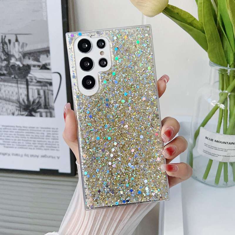 For Samsung Galaxy S24 Ultra 5G Glitter Sequins Epoxy TPU Phone Case(Red)