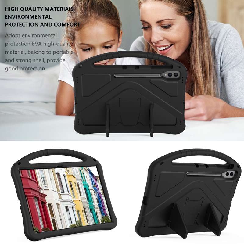 For Samsung Galaxy Tab S9 Ultra EVA Shockproof Tablet Case with Holder(Green)