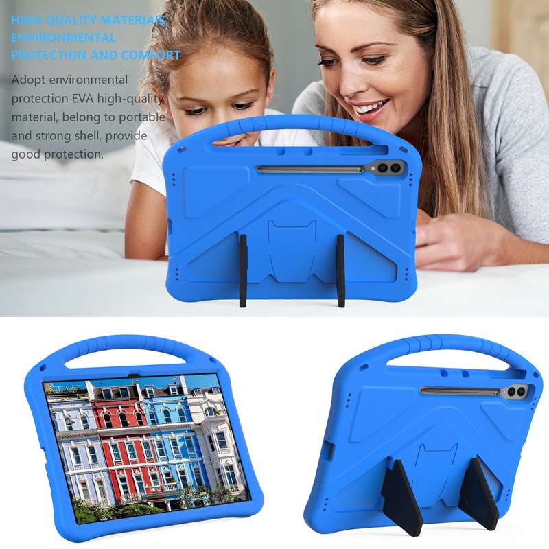 For Samsung Galaxy Tab S9 Ultra EVA Shockproof Tablet Case with Holder(Green)