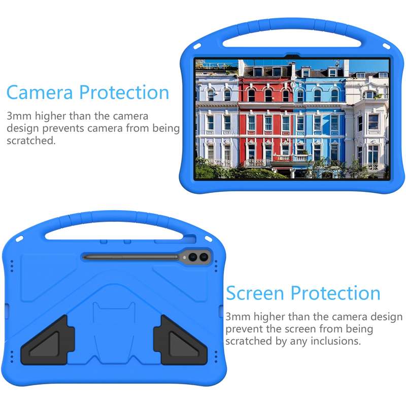 For Samsung Galaxy Tab S9 Ultra EVA Shockproof Tablet Case with Holder(Green)