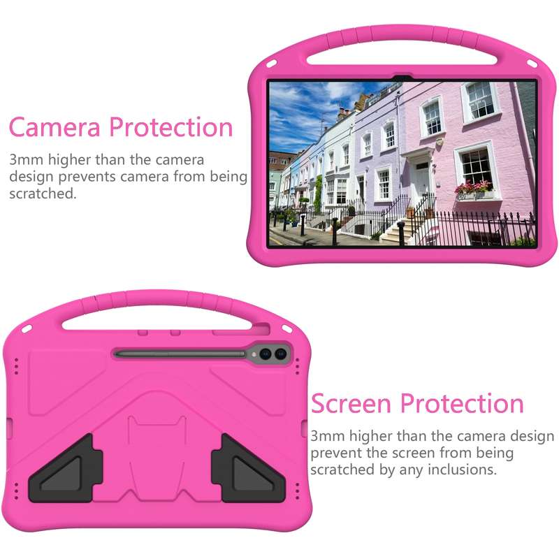 For Samsung Galaxy Tab S9 Ultra EVA Shockproof Tablet Case with Holder(Green)