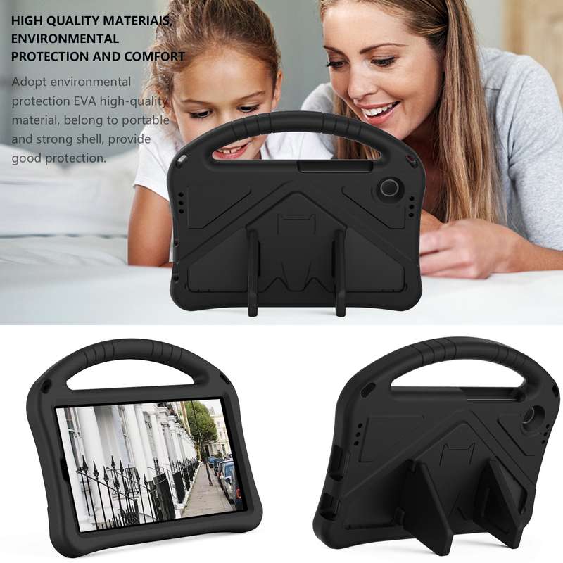 For Samsung Galaxy Tab A9 8.0 2023 EVA Shockproof Tablet Case with Holder(Blue)