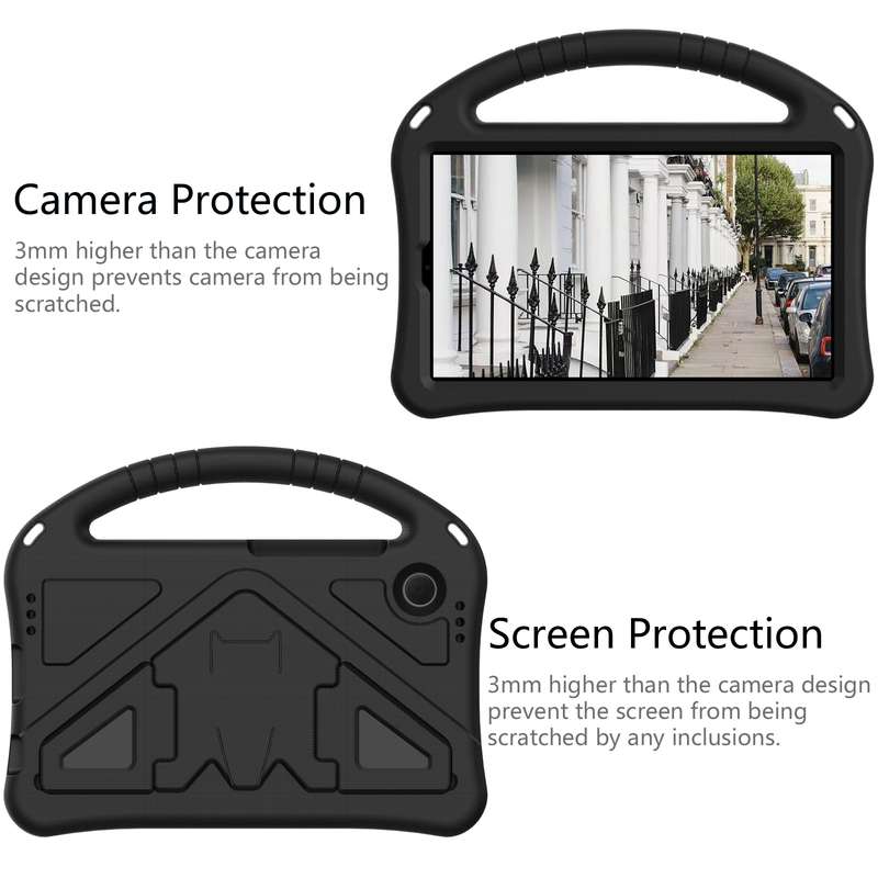 For Samsung Galaxy Tab A9 8.0 2023 EVA Shockproof Tablet Case with Holder(Blue)