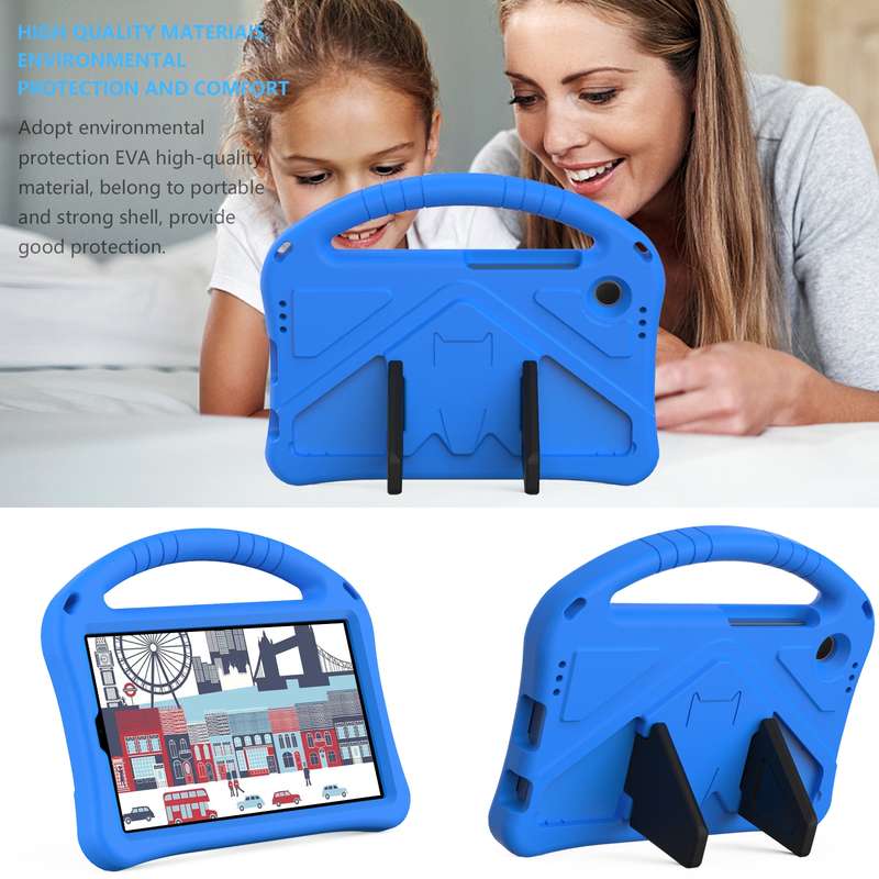 For Samsung Galaxy Tab A9 8.0 2023 EVA Shockproof Tablet Case with Holder(Blue)