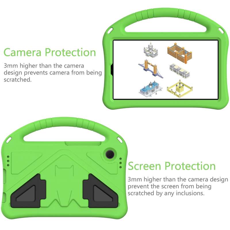 For Samsung Galaxy Tab A9 8.0 2023 EVA Shockproof Tablet Case with Holder(Blue)