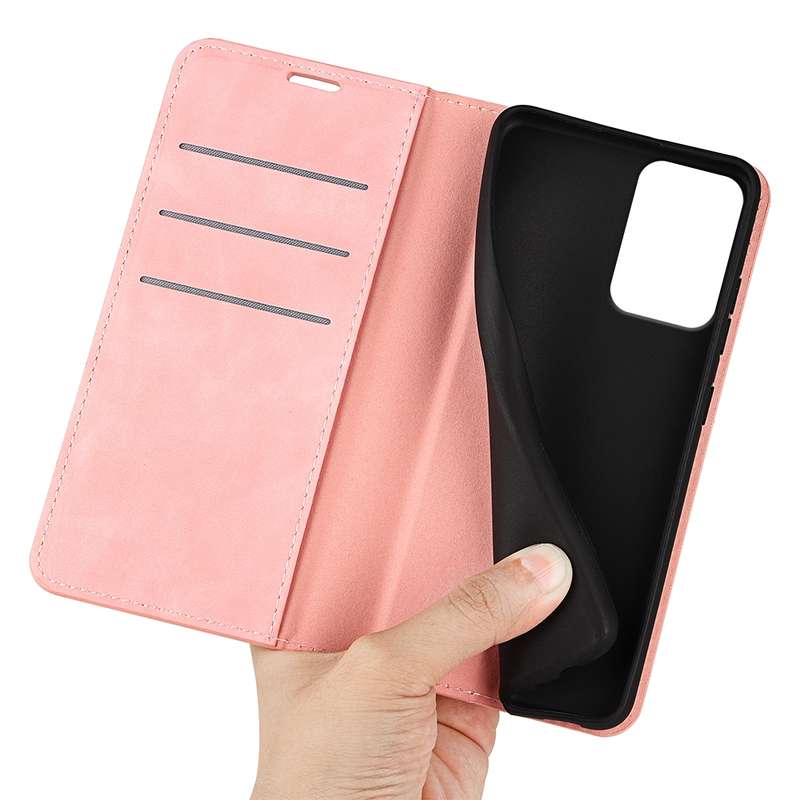 For Motorola Moto G Power 5G 2024 Retro-skin Magnetic Suction Leather Phone Case(Pink)