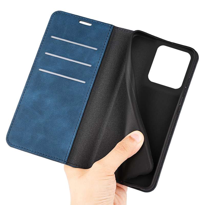 For Motorola Edge 50 Ultra Retro-skin Magnetic Suction Leather Phone Case(Dark Blue)