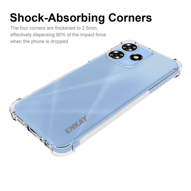 For ZTE Blade A73 4G ENKAY Clear TPU Shockproof Anti-slip Phone Case