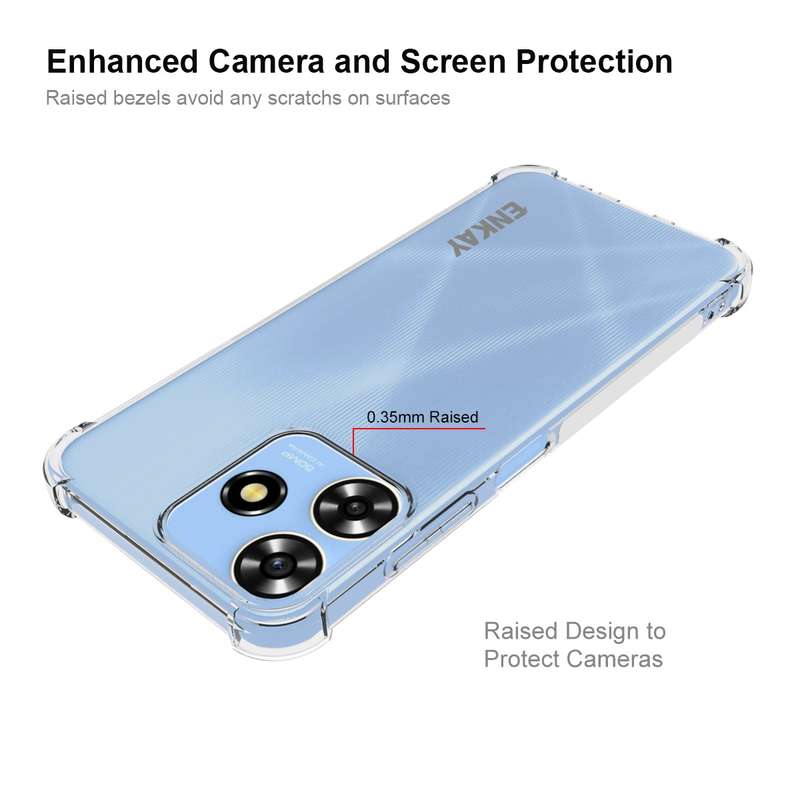For ZTE Blade A73 4G ENKAY Clear TPU Shockproof Anti-slip Phone Case